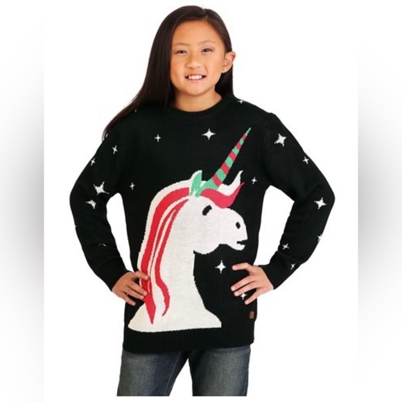 NWT Kids Unicorn “Ugly” Christmas Sweater - Picture 8 of 8